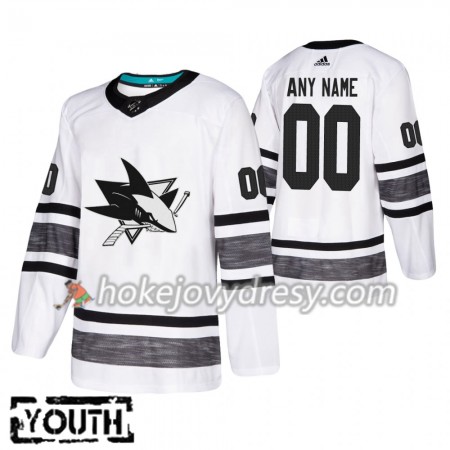 Dětské Hokejový Dres San Jose Sharks Personalizované Bílá 2019 NHL All-Star Adidas Authentic